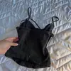 Top Camisola Sexy Europeo y Americano Estilo Oscuro Diseño de Nicho Casual de Moda Hombros Descubiertos Gama Alta Ajustado