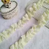 Encaje Plisado Hueco de Algodón Multicolor de 3 cm de Ancho Adorno para Diadema DIY, Puño, Cojín, Ropa de Muñeca, Accesorios para Prendas Hechas a Mano