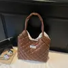 Bolso de Hombro Casual de Moda para Mujer 2025 Nuevo Bolso de Algodón a Cuadros Gran Capacidad Casual Versátil Bolso Tote Acolchado