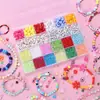 Juguetes Educativos DIY Hechos a Mano con Cuentas para Niños Niñas Usan Cuentas Entrenamiento de Concentración Material para Pulsera Collar de Joyería