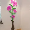 Flor de Lirio Cristal Acrílico 3D Pegatina de Pared Tridimensional para Sala de Estar Sofá Fondo de TV Pared de Entrada Decoración del Hogar Pegatina