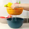 Cesta Grande de Doble Capa para Lavar y Escurrir Verduras para Fregadero de Cocina Casero, Cesta Redonda para Lavar Verduras