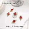 Atacado Luxo Leve Retrô Liga Ornamentos de Strass para Nail Art Estilo Corte Rombo Esmeralda com Strass Pérola Acessórios para Unhas