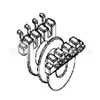EP10 parche horizontal de doble ranura 4+4 esqueleto BOBBINEP10 esqueleto de transformador