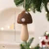 Adornos de Hongo de Fieltro de Lana de Nuevo Estilo Transfronterizos Decoración de Escena Navideña Árbol de Navidad Hongo Papá Noel Decoraciones Colgantes