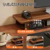 Soporte para monitor de computadora de escritorio con cajones, altura ajustable y estante de almacenamiento para escritorio, también adecuado como soporte para laptop