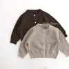 Estilo Nórdico ~ Nueva Chaqueta Cardigan de Punto para Niños de Algodón Puro Primavera y Verano, Cardigan Suéter de Punto Hueco para Aire Acondicionado con Cuello Redondo