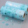 Corte Recto Malla Copo de Nieve Accesorios para la Cabeza con Lazo Grande para Niños Adornos para el Cabello de Cinta Hechos a Mano Horquilla Material DIY R087