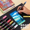 Set de Marcadores de Metal y Acrílico de Doble Punta, Modelo Nuevo Transfronterizo, Plumas para Dibujo Artístico, Plumas de Color para Graffiti DIY