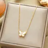 Colar de Aço Titânio Fashion Leve Luxo Feminino Simples Versátil Pingente de Zircônia Exquisito Corrente para Clavícula Celebridade da Internet Joia de Nicho de Alta Qualidade