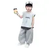 Conjunto de Verão Sem Mangas para Meninos 2026 Novo Estilo Coreano Conjunto Infantil Bordado Calça Anti-Mosquito Colete de Bebê de Verão Fino