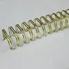 Bucle Doble Electrochapado (2:1) Accesorios para Calendario de Cuaderno Profundos Dorados de 7/8" * 15 Dientes Espirales de Encuadernación de Hojas Sueltas