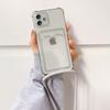 Funda tarjetero anticaídas de cuatro esquinas adecuada para iPhone 14, Apple 17/15/16, con cordón cruzado y ranura para tarjetas, funda protectora