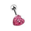 Moda Europea y Americana Comercio Electrónico Transfronterizo Al Por Mayor en Stock Popular Corazón de Melocotón Estrella de Cinco Puntas Punto Diamante Aceite Piercing Joyería Clavo de Lengua