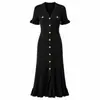 Vestido de tricô com decote V e mangas compridas da marca S para mulheres, slim-fit da Amazon, elegante vestido longo estilo francês