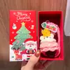 Llavero de Árbol de Navidad Tejido a Crochet de Lana Regalo Pequeño Peluche Gorro de Navidad Guantes Colgante para Mochila Escolar Regalo Pequeño