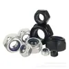 Tuerca Hexagonal Antiaflojante de Acero Inoxidable 201/304/316 Tuerca Autocierre de Nylon M3M4M5M6M8M10M12M20