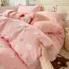 Juego de ropa de cama fresco y sencillo para dormitorio universitario de tres piezas sábana bajera 90x190cm sábana bajera gruesa y funda nórdica juego de cuatro piezas