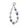 Celebridad de Internet Ins Pulsera de Pulsera de Cuentas de Dibujos Animados Japoneses y Coreanos Linda Cadena de Teléfono Móvil de Té con Leche Llavero Regalo Venta al por Mayor