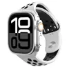 Adecuado para Apple Watch 9 10 S11 Correa de Silicona Bicolor Corte Diagonal Nike Pulsera de Muñeca con Cabezal Diagonal iWatch Ultra