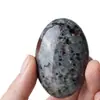 Piedra de Cristal Natural Llama Piedra de Mano Pulida Muestra Piedra Ovalada de Masaje Piedra para Alivio del Estrés de la Palma Venta al por Mayor