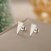 Aretes de botón redondos ovalados triangulares en forma de corazón para mujeres niñas acero inoxidable oro aretes geométricos joyería regalo