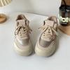 Zapatillas de caña alta versión europea para mujer 2024 otoño e invierno nuevas versátiles casuales cabeza grande combinación de colores Botas de nieve peludas algodón 6587
