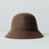 Otoño e invierno, nuevo gorro de lana de color liso, moderno, para mujer, de pura lana, blanco lechoso, cálido, de talla única, ligero, de fieltro.