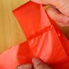 Saco de plástico vermelho engrossado portátil conveniente saco de embalagem saco de compras de supermercado saco de comida de plástico atacado