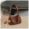 Bolsa de ombro com poá estilo coreano para mulheres, novo modelo 2026, bolsa tote grande para o dia a dia, bolsa transversal simples e versátil