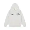 Sudadera con capucha bordada de notas musicales para hombre, sudadera casual elegante y holgada, perfecta para primavera y otoño, marca de moda