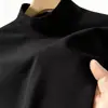 Camada base masculina de gola alta parcial de fábrica, roupa íntima interna quente e espessa escovada de inverno, top de gola alta de manga longa plus size, moderno