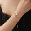 Joyería de moda transfronteriza europea y americana, pulsera con colgante de patrón de mapa de aleación de moda, joyería de mano con cadena retro de nicho