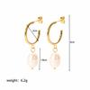 Puños de Oreja de Acero Inoxidable Estilo Celebridad de Internet Europeo y Americano, Aretes de Moda Personalizados, Accesorios para Orejas de Acero de Titanio Dorado de 18K para Mujeres al por Mayor