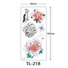 Adesivos de tatuagem de flores direto da fábrica, adesivos de tatuagem de esboço colorido, letras inglesas, tatuagem para fotografia de casamento