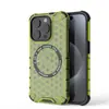 Adequado para Iphone17Pro Max Capa Protetora de Resfriamento Dois em Um Apple 16 Colmeia Magnética Anti-Queda Capa de Celular
