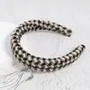 Diadema de punto de espiga para mujer para otoño e invierno transfronteriza, accesorio para el cabello retro de moda con corona alta, accesorio versátil para el cabello para lavarse la cara