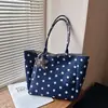 Bolsa de Hombro Única con Lunares para Chica Linda Otoño 2026 Gran Capacidad Estilo Coreano Elegante Bolsa de Hombro Cruzada de Nicho