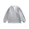 Yidao Vintage 2026 Primavera Nuevo Marca de Moda para Parejas Sudadera Casual Cuello Redondo Bloque de Color Falso Dos Piezas Top para Hombre