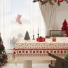 Mantel navideño atmosférico, resistente al aceite, para una fiesta festiva temática roja, utilizado para la decoración de la mesa y la superficie de la mesa