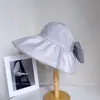 26 Chapéu Viseira Doce com Laço Primavera/Verão para Mulheres, Chapéu de Sol Versátil de Verão Que Faz o Rosto Parecer Menor, Chapéu de Sol de Proteção Solar para Exterior