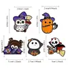 Broche de Metal de Dibujos Animados de Halloween Calabaza Linda Fantasma Calavera Araña Insignia Accesorios para Ropa Pin Esmaltado