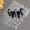 Adesivos de Unha Coloridos de Fogos de Artifício 3D Estéreo Preto e Branco Laser Hot Stamping Prata Fogos de Artifício Adesivos de Arte para Unhas Decoração Dh582