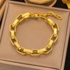Pulsera de acero inoxidable de alta gama para nicho de venta caliente transfronteriza que no se desvanece, pulsera de trébol de cuerda roja perla para niña, joyería
