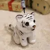 Brinquedos de Pelúcia de Animais Realistas Transfronteiriços: Miniaturas e Enfeites de Tigre, Panda, Girafa, Leopardo, Leão