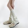 Funda de Bota Tejida Estilo Perezoso para Mujer Seda de Hielo Estilo Simple Acumulación Micro-Perezoso Cubrepiernas Combinación Perfecta Pantorrilla Vertical Calcetines Cubierta para Cuatro Estaciones