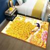 Manta de Cabeceira de Quarto de Luxo Leve Padrão Pavão Tapete para Sofá de Sala de Estar Mesa de Centro Tapete Tatami Tapete Fresco Tapete Antiderrapante Tapete