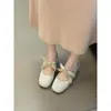 Primer Encuentro Temporada Aumentar Altura Zapatos Mary Jane con Tacón Otoño Invierno Nuevo Estilo Hada Suave Peludos Zapatos Individuales para Combinar con Faldas