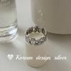 Anillo de Personalidad Fresca Estilo Japonés y Coreano Plata de Ley S925 Anillo Vintage Graffiti Hombre de Jengibre Casa de Gato para Mujeres