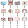 Porta-Crachá Retrátil de Acrílico, Clipe de Crachá Divertido, Porta-Crachá de Identificação Retrátil Fofo, Porta-Crachá Retrátil Personalizado com Glitter Fácil de Puxar